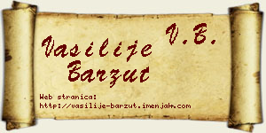 Vasilije Barzut vizit kartica